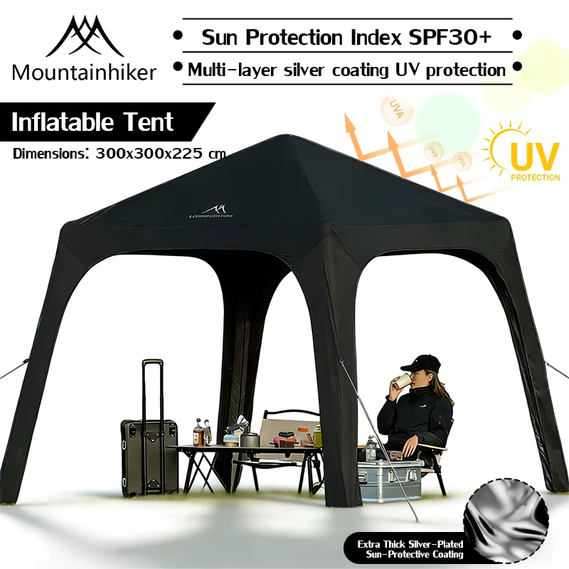 Tente dôme gonflable, grand abri de camping pneumatique, tente igloo gonflable portable à montage rapide pour le camping familial, les pique-niques, la plage