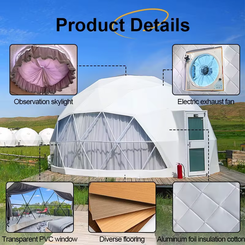Dôme de Glamping de Luxe, Tentes Géodésiques, Grandes Tentes de Camping de Luxe, Dôme Hôtelier Sphérique pour un Ciel Étoilé, Tente d'Extérieur à Vendre, Personnalisable