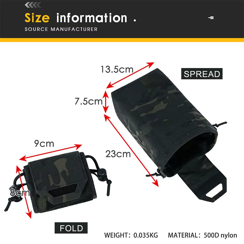 Sac de recyclage pliable tactique
