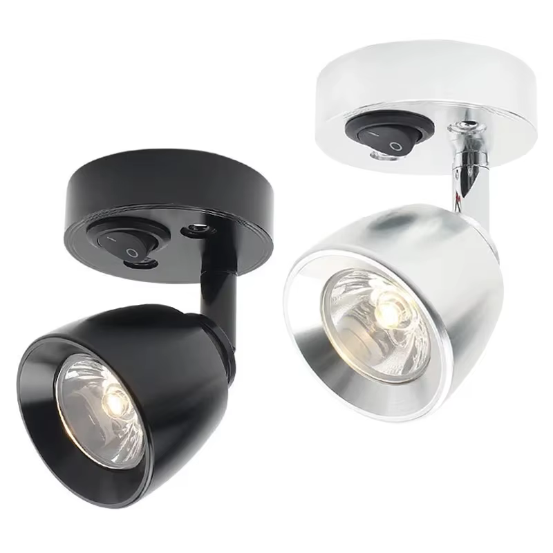 Luminaires LED pour camping-car transfrontalier, appliques murales 12-24V, lampes de lecture pour bateaux et camping-cars 3W, lampe de lecture LED de plafond pour ferry, bateau, yacht et camping-car