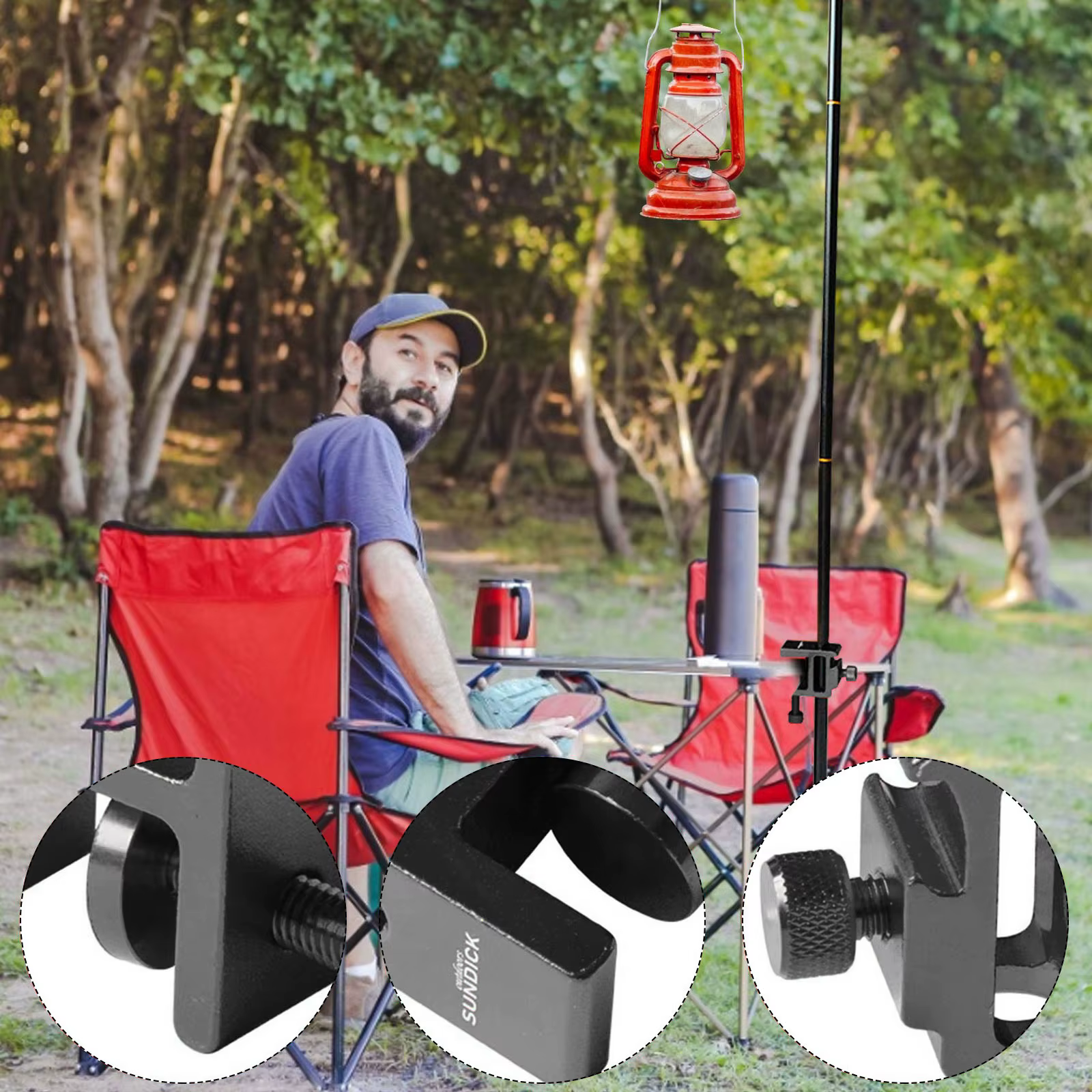 Support universel à pince en C pour lampe de bureau
