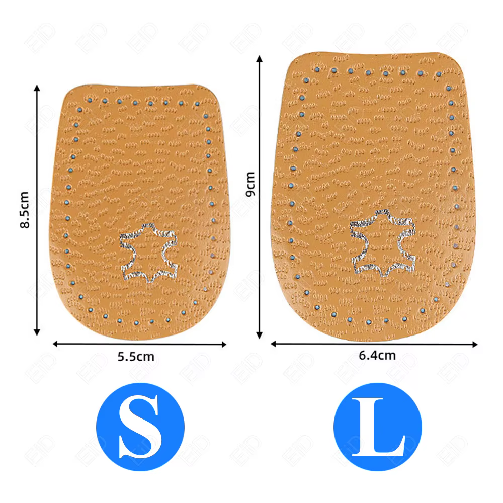 Semelles intérieures en cuir pour chaussures hommes femmes talons élastiques