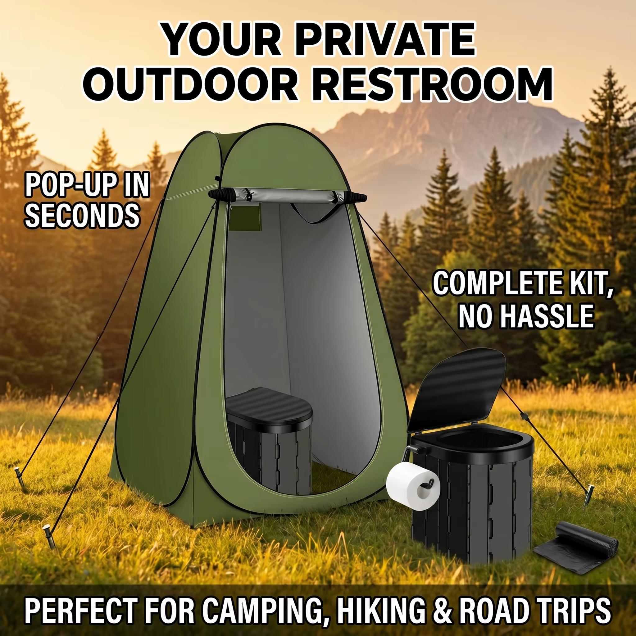Toilette de camping portable