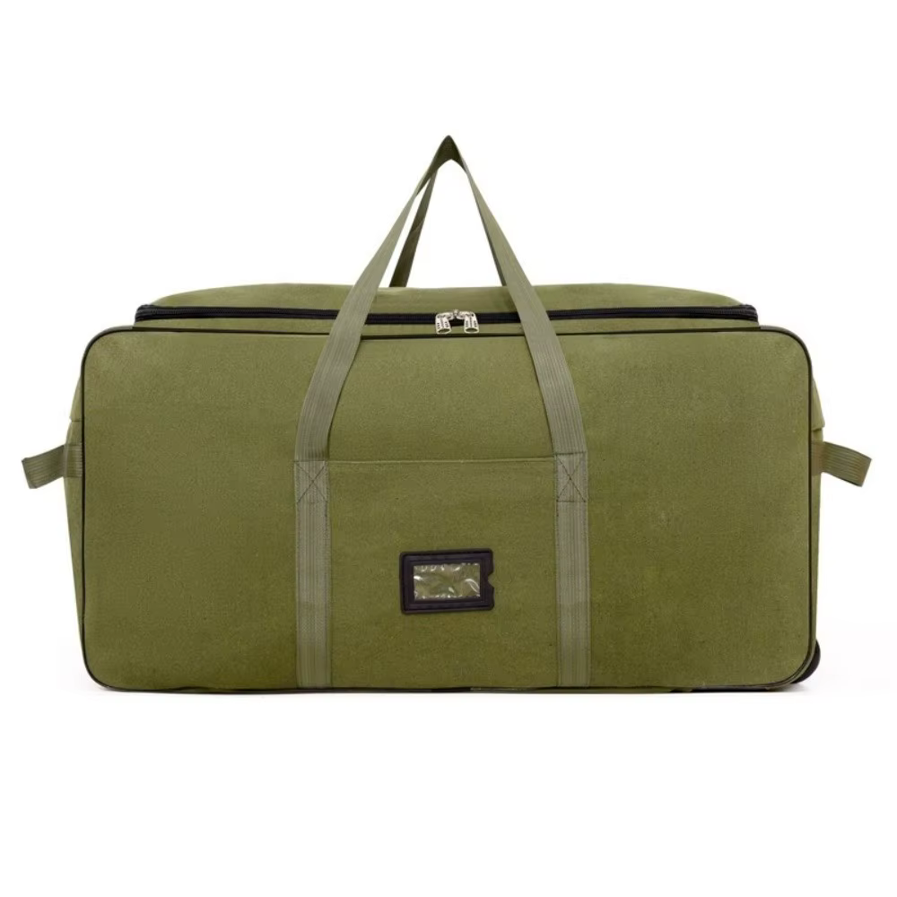 Sac de voyage pliable pour le week-end, grande capacité, plusieurs compartiments, sac de rangement pour bagages avec roues amovibles, imperméable