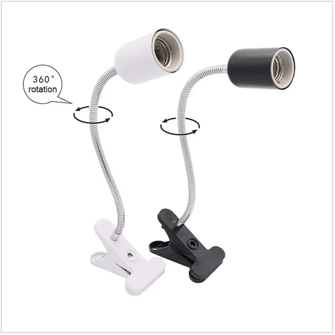 Ampoule halogène 50W incluse lampe chauffante pour reptiles lampes chauffantes réglables pour réservoir d'aquarium à col de cygne pour Terrarium de serpent de lézard de tortue