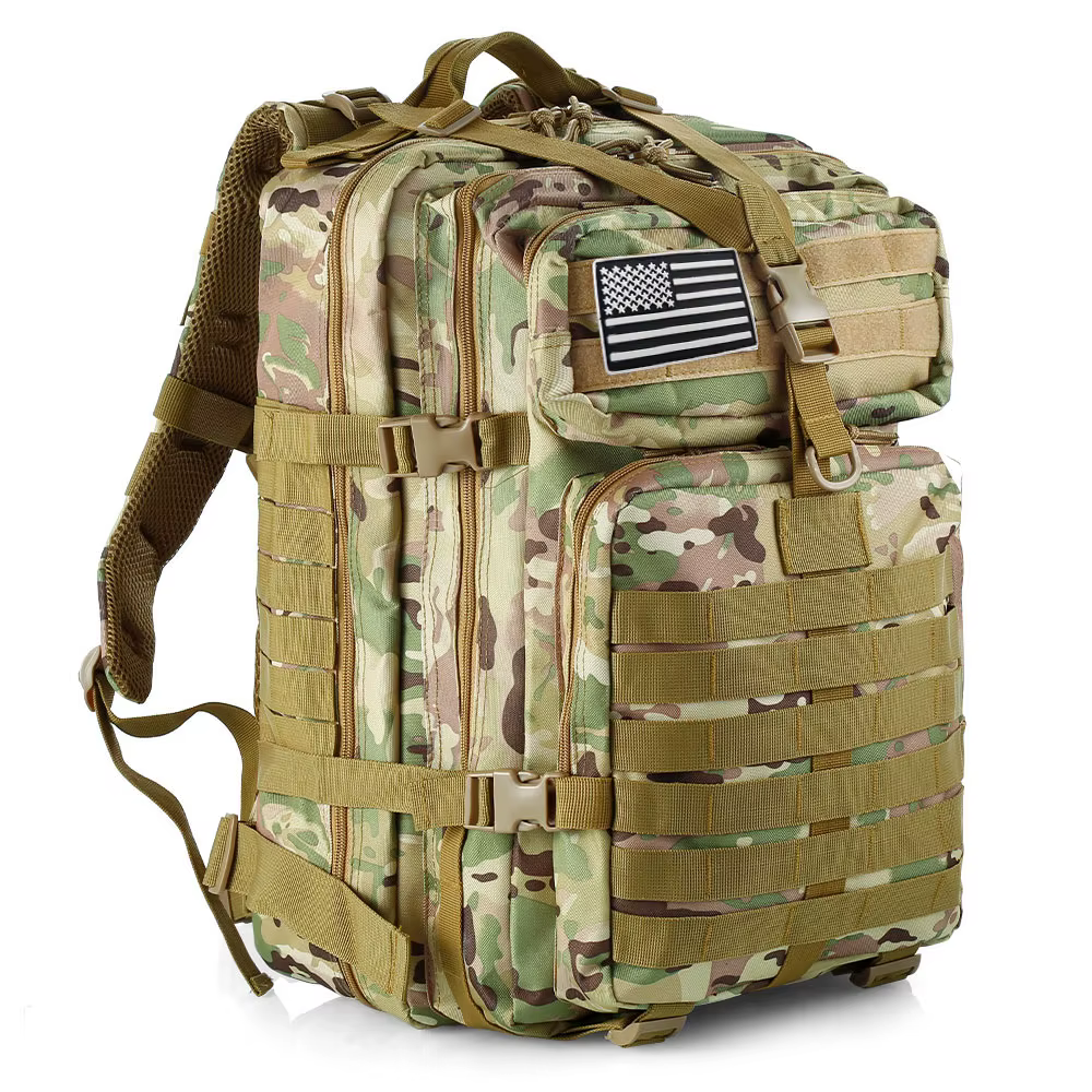 50 litres extérieur tactique double épaule grand 3P sac à dos Backcountry cyclisme sport sac à dos voyage attaque camouflage multi-fu