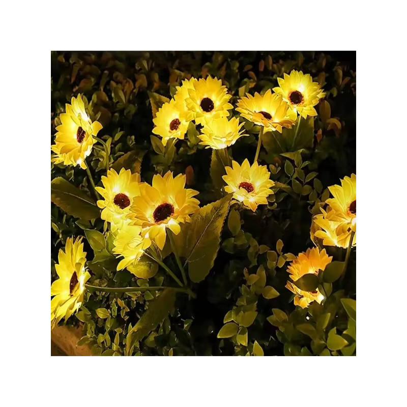 Lampe LED solaire en forme de tournesol