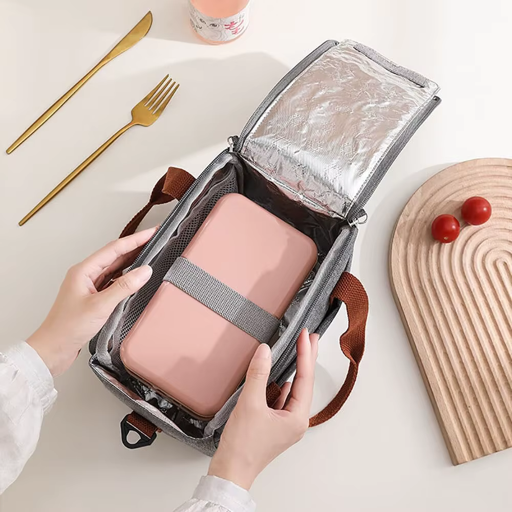 Sac à lunch isotherme pour femmes, grande capacité, sac isotherme, sac à main pour le déjeuner, étanche, réutilisable, avec bandoulière amovible
