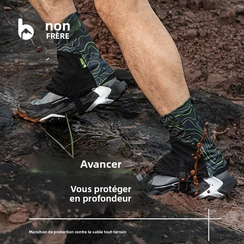 F1001 Sports de plein air unisexe haute course Trail guêtres protection anti-sable couvre-chaussures pour Triathlon Marathon randonnée réfléchissant