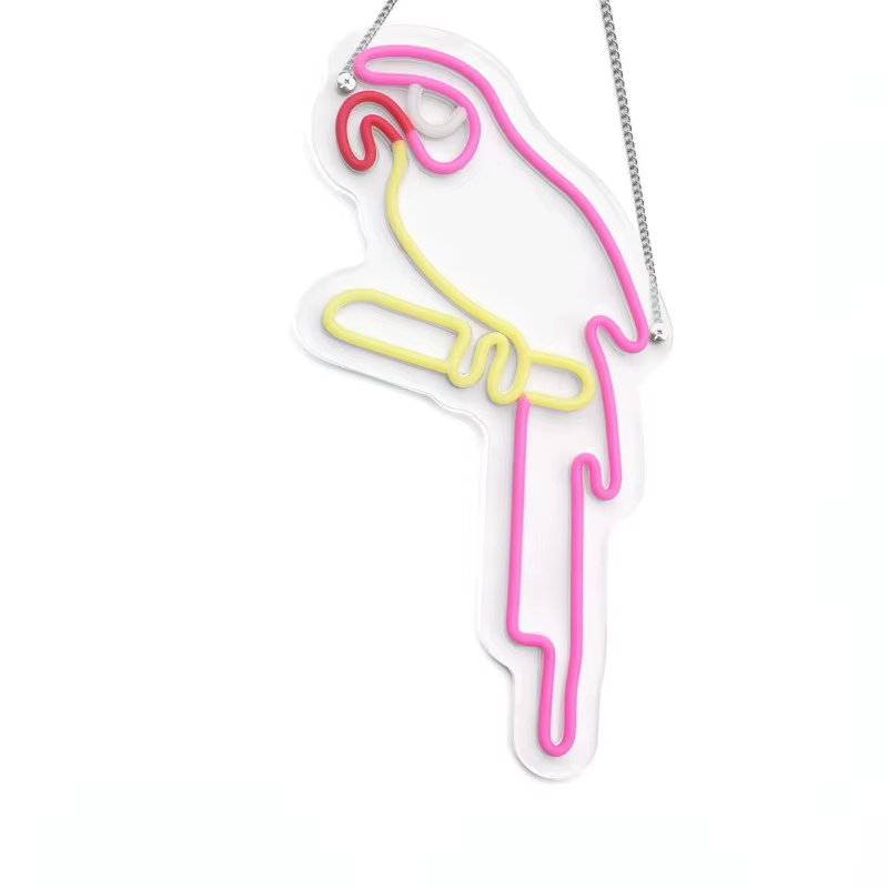 Parrot oiseau néon signe lumière LED modèle Animal veilleuse lampe décor entreprise Logo boutique salle mur fête cadeau d'anniversaire