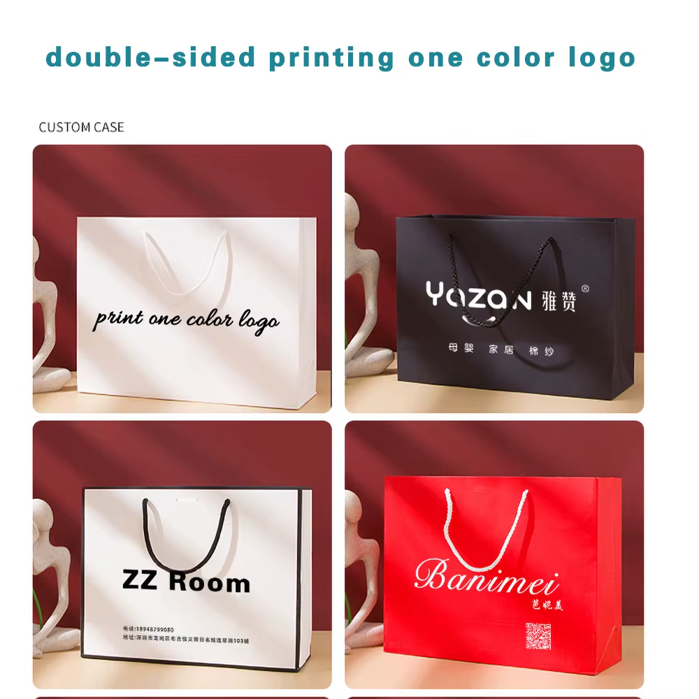 Sac d'Emballage en Papier avec Logo Personnalisé