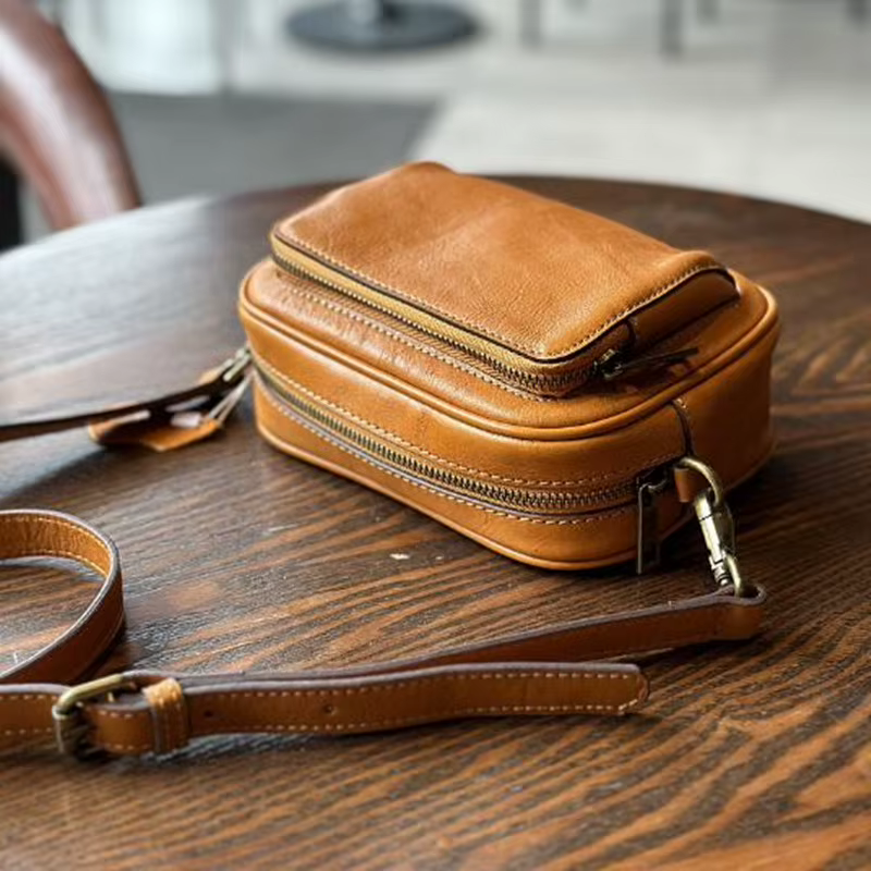 Sac photo en cuir tendance pour femme, nouvelle collection été 2026, petit sac carré en cuir de vachette, décontracté, porté épaule ou croisé, en cuir de vachette pleine fleur