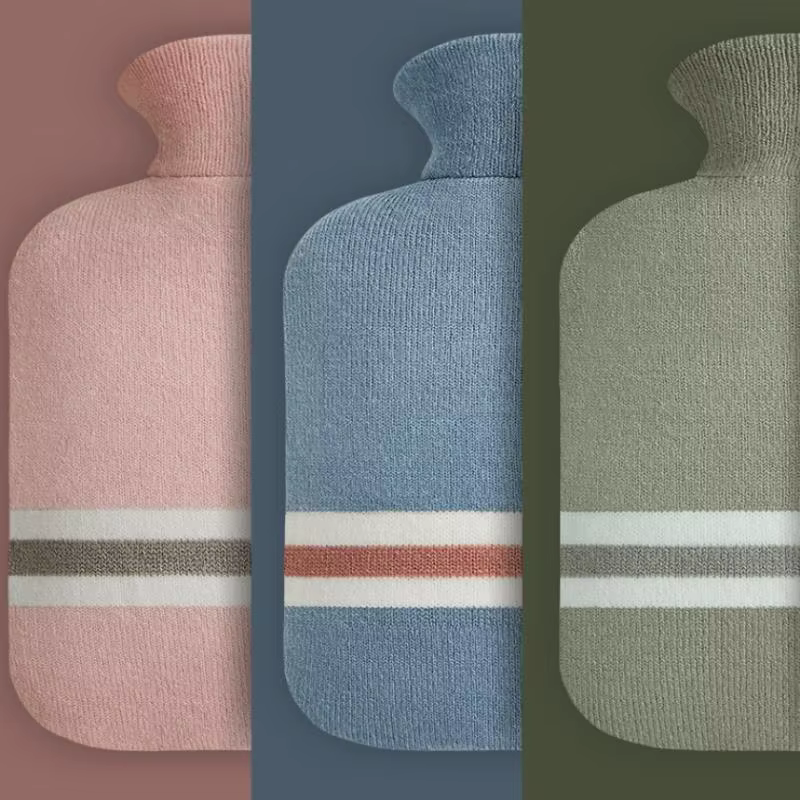 Sac de bouteilles d'eau chaude de 1000Ml, sac d'eau chaude pour femmes, ventre chaud, mains et pieds, garde au plus chaud, cadeau de noël