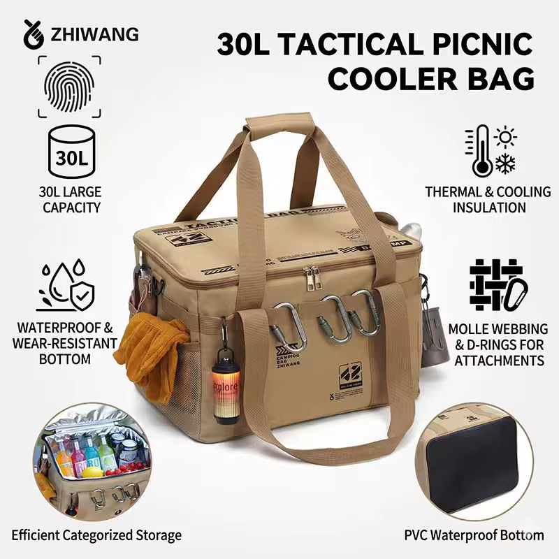 Sac isotherme tactique de grande capacité 30L