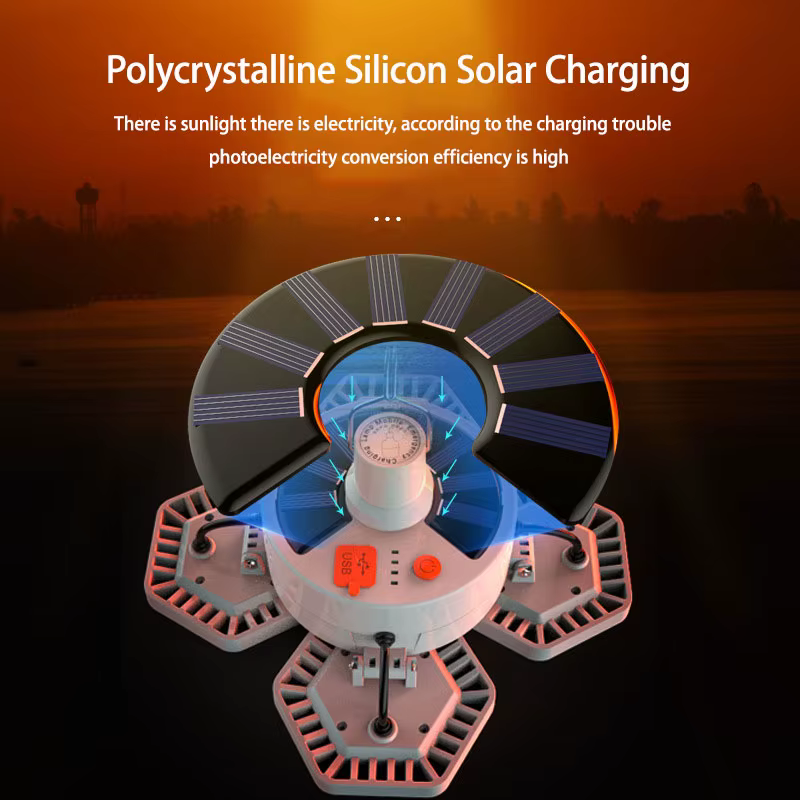 Lampe de camping solaire LED aste