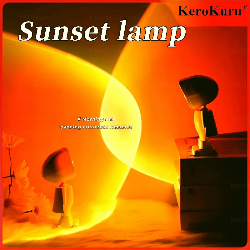 AstronsomRobot-Lampe solaire à projection arc-en-ciel