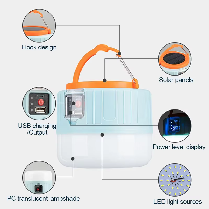 Lampe LED étanche et Rechargeable pour Camping
