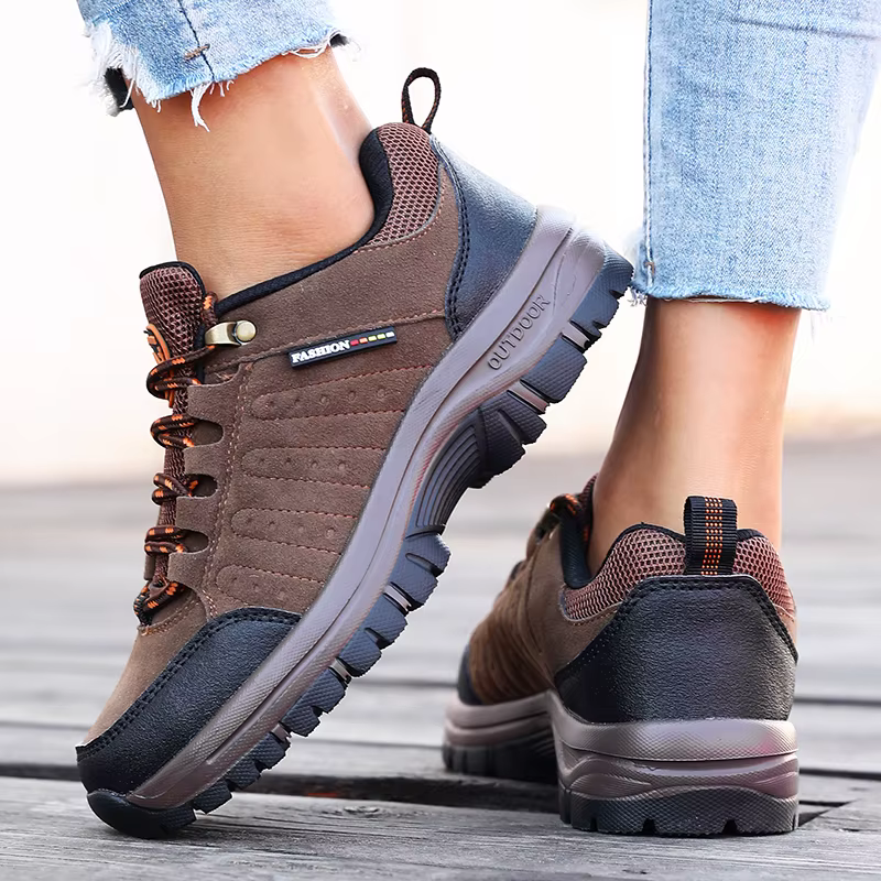 Chaussures de randonnée en daim rétro pour femmes