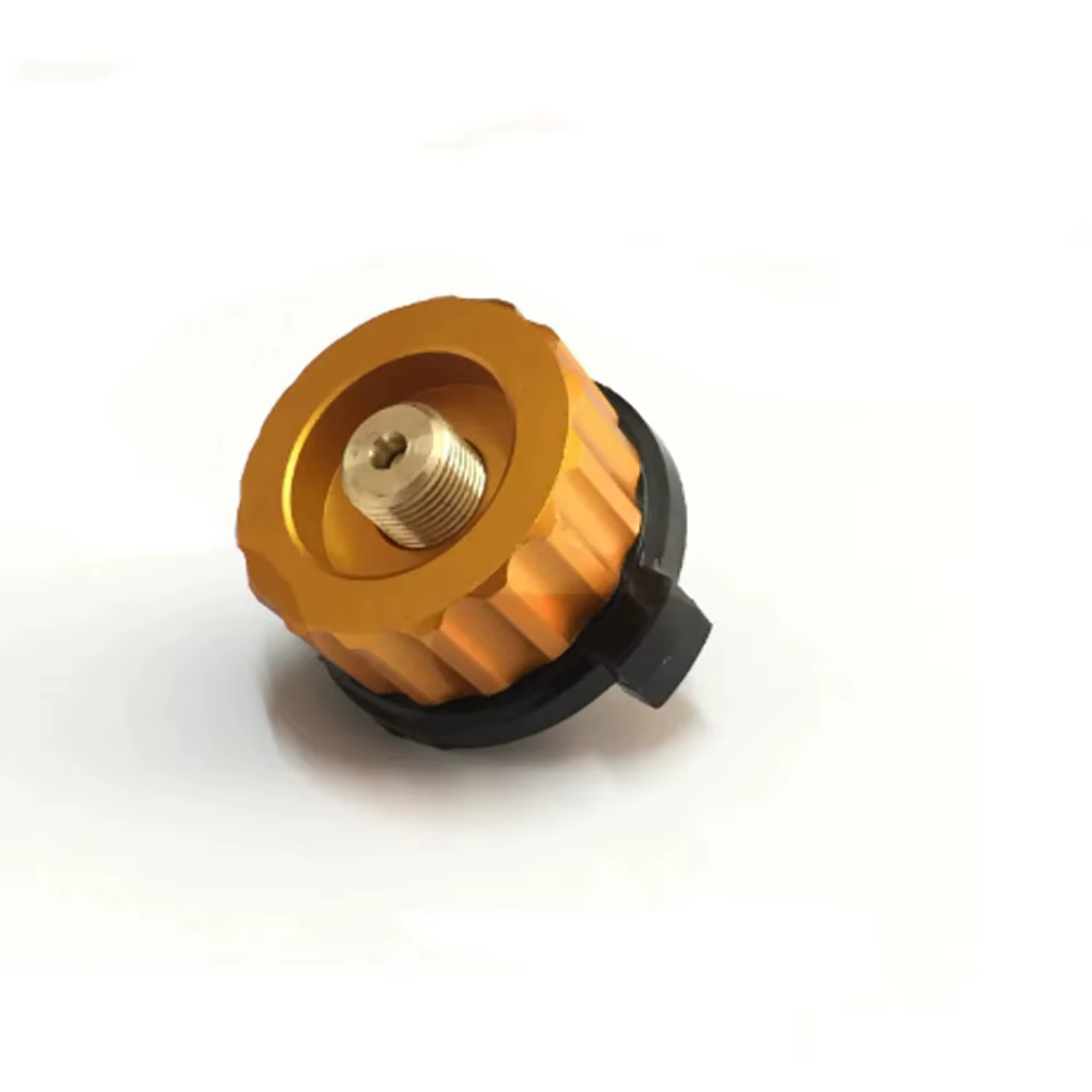 Adaptateur de brûleur de poêle de Camping en plein air, connecteur de convertisseur de four de Type fendu, adaptateur de cylindre de réservoir de cartouche de gaz à arrêt automatique