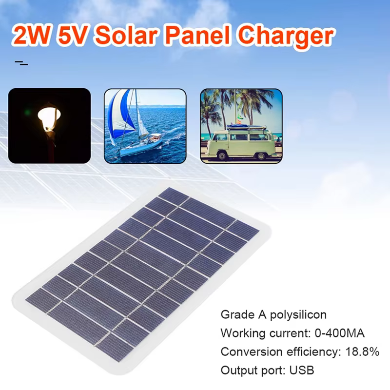 Panneau solaire 2W 5W avec USB
