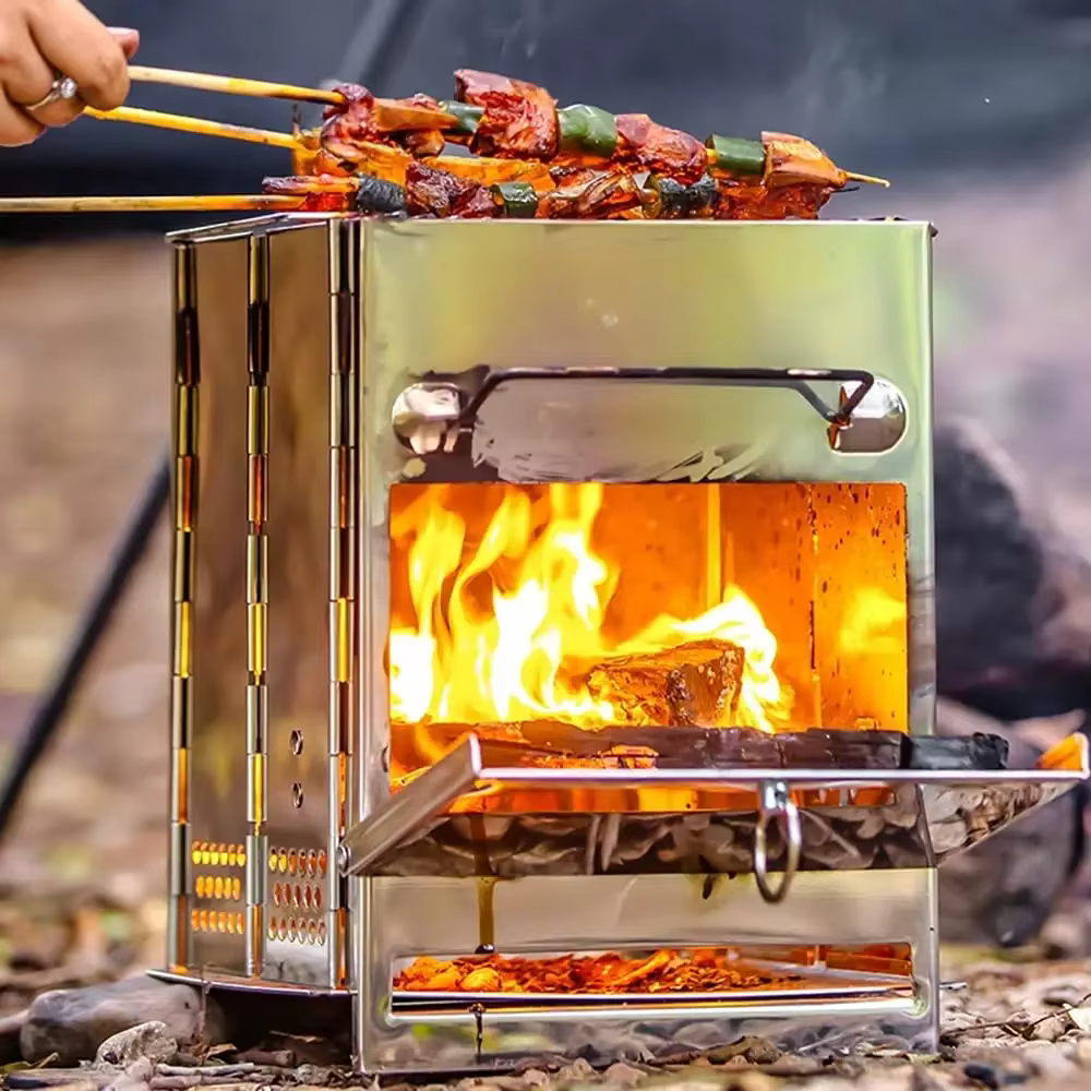 Poêle à bois, réchaud de Camping Portable