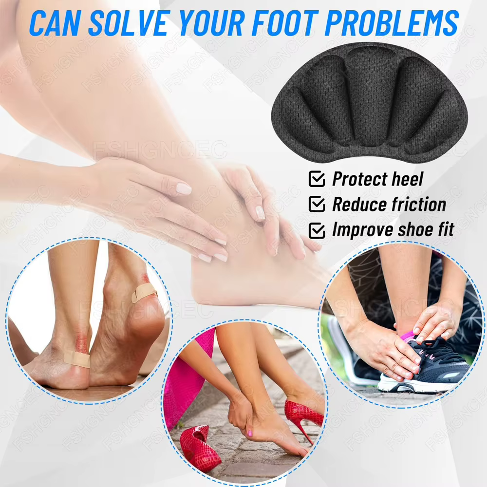 3 paires de coussinets de talon pour chaussures, Inserts de chaussures trop grandes pour chaussures amples, taille réglable, Patch de protection du talon, chaussures de sport, autocollant arrière