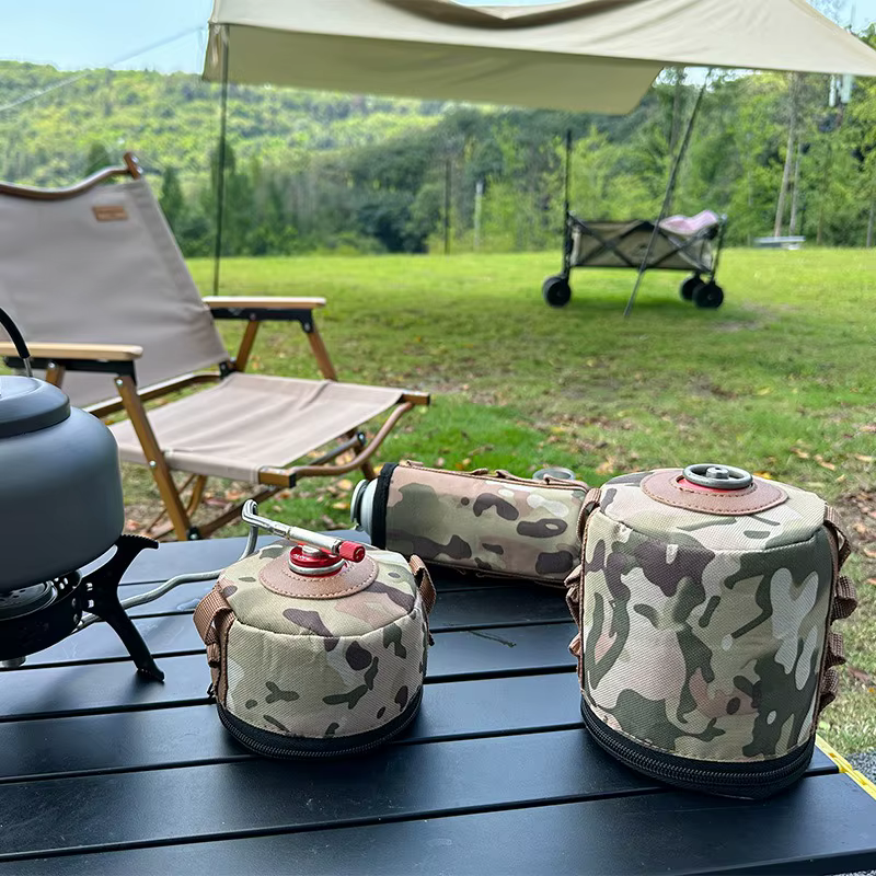Sac de rangement pour cartouche de gaz de camping PACOONE, équipement de cuisine pour pique-nique en plein air, housse de protection antichoc pour réchaud de camping