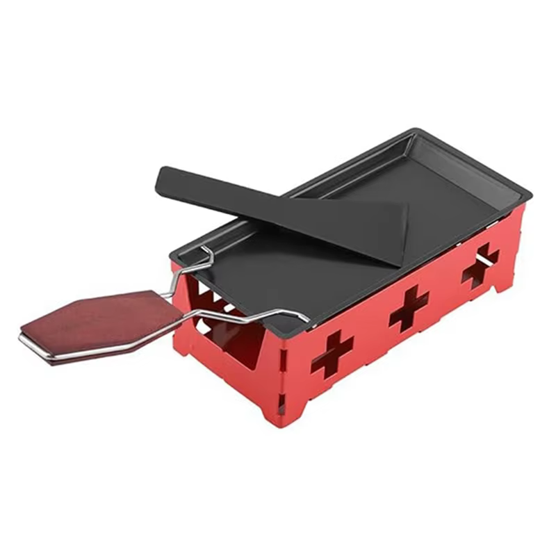 -MEOF Raclette, ensemble de poêle à fromage, plateau de cuisson au fromage antiadhésif Portable, outils de cuisson de cuisine domestique avec spatule