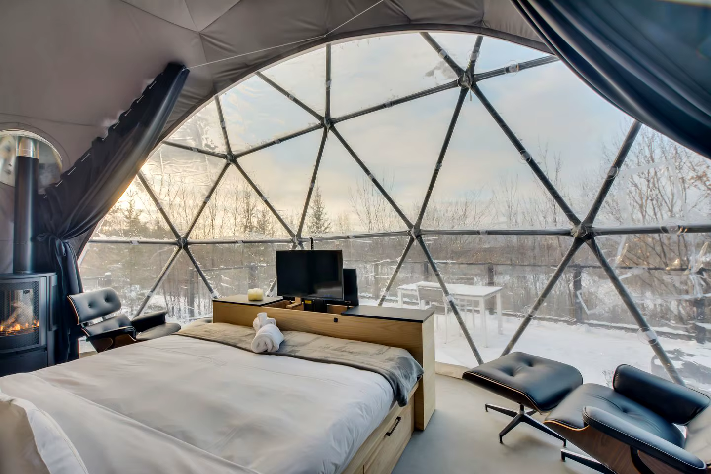 Serre géodésique de luxe pour l'extérieur