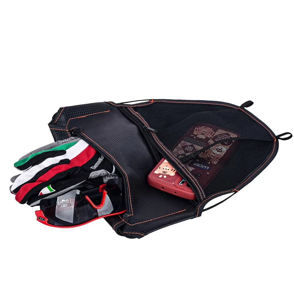 Sac de siège de moto et Scooter, rangement d'outils, seau de siège de moto, sac d'articles divers, fermeture éclair, accessoires de Modification en cuir PU