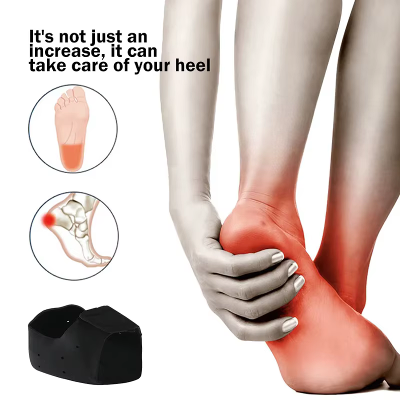 Protecteur de talon en Silicone pour éperons de fasciite plantaire, coussinets de chaussures à Absorption des chocs, bonnet en U, chaussettes demi-mètre, semelles intérieures pour soulager la douleur