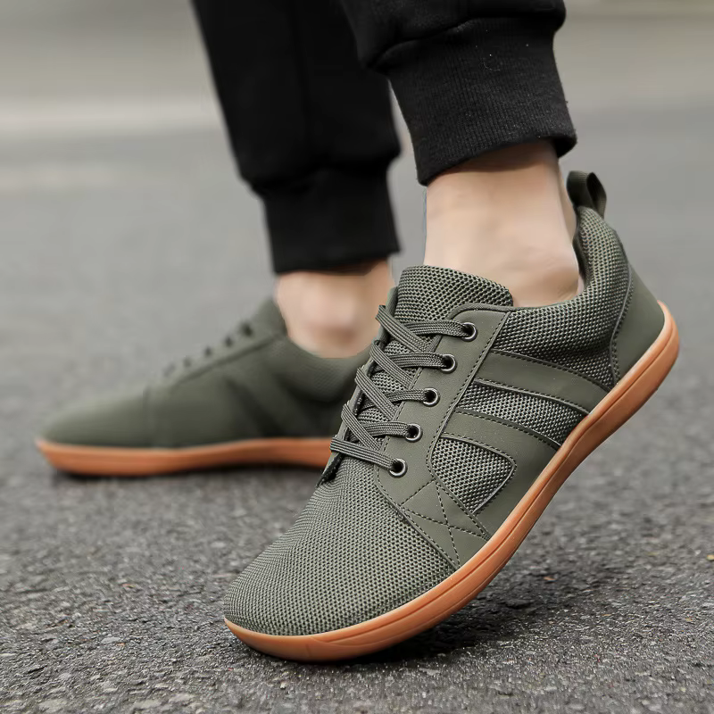 Chaussures pieds nus hommes baskets à bout large