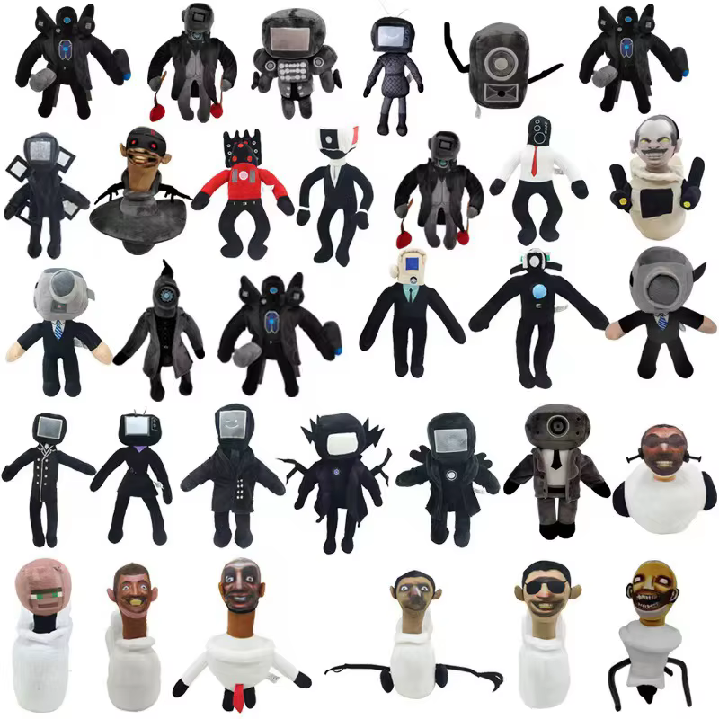 Skibidi Toilet Bosses Titan TV Man Cameraman jouets en peluche pour les fans et les amis magnifiquement animaux en peluche poupée cadeau de noël