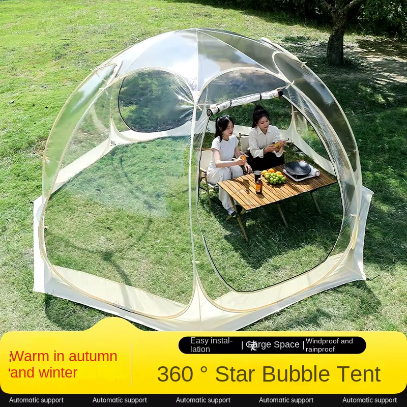 Tente de pique-nique ronde transparente portable