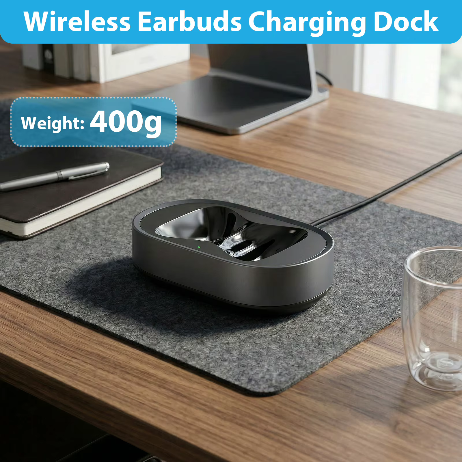 Support de charge pour écouteurs compatible avec AirPods Max, station de charge USB-C pour casque avec double connecteur, accessoires pour écouteurs