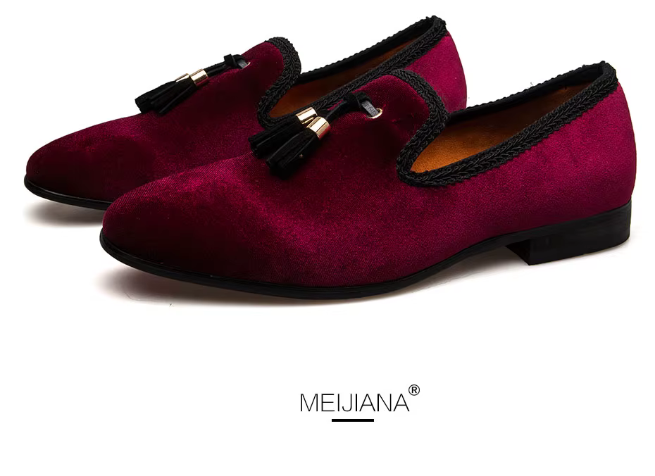 Hommes chaussures décontractées rouge gland mocassins Style britannique Gentleman robe de mariée