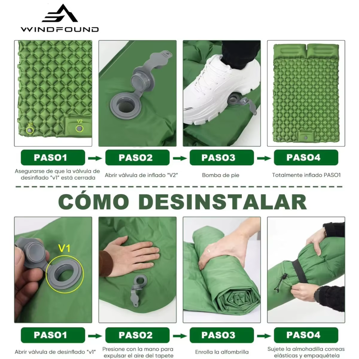 Matelas gonflable double pour le camping en plein air