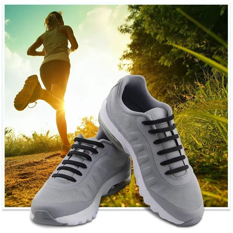 Lacets élastiques en Silicone pour chaussures, 16 pièces, sans cravate, pour baskets, à mettre et à enlever rapidement, accessoires de sécurité pour chaussures paresseuses