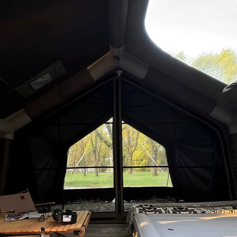 Grande tente gonflable automatique extérieure épaissie équipement de Camping ventilé de nuit tentes portables imperméables à ouverture rapide