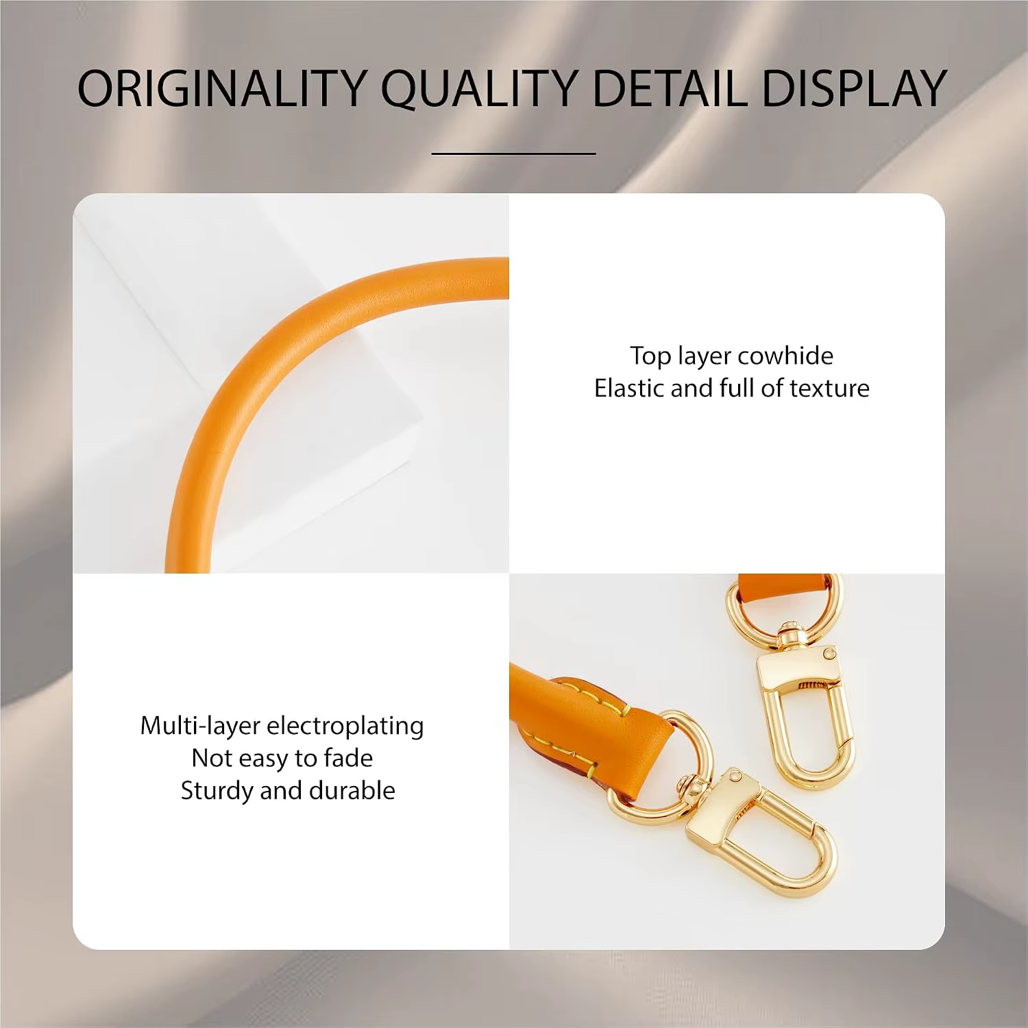 Sangle de sac en cuir Vachetta véritable pour Speedy 20 25 30, sangles d'épaule, ceintures longues, accessoires de remplacement pour sacs