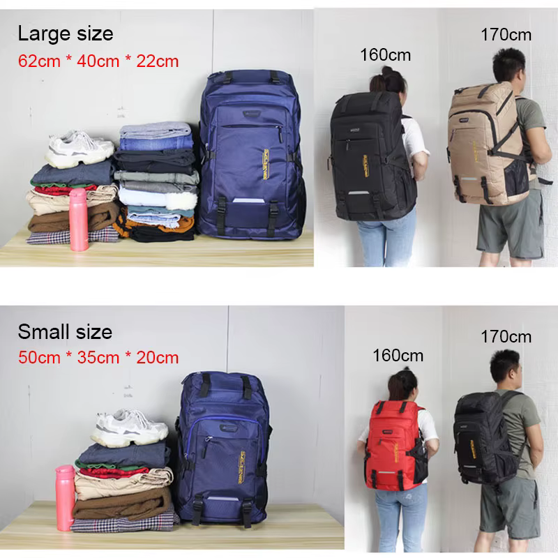 50L/80L voyage sac à dos homme femmes grande capacité classique sac à bagages Sports de plein air Nylon Pack escalade Camping randonnée sac à dos