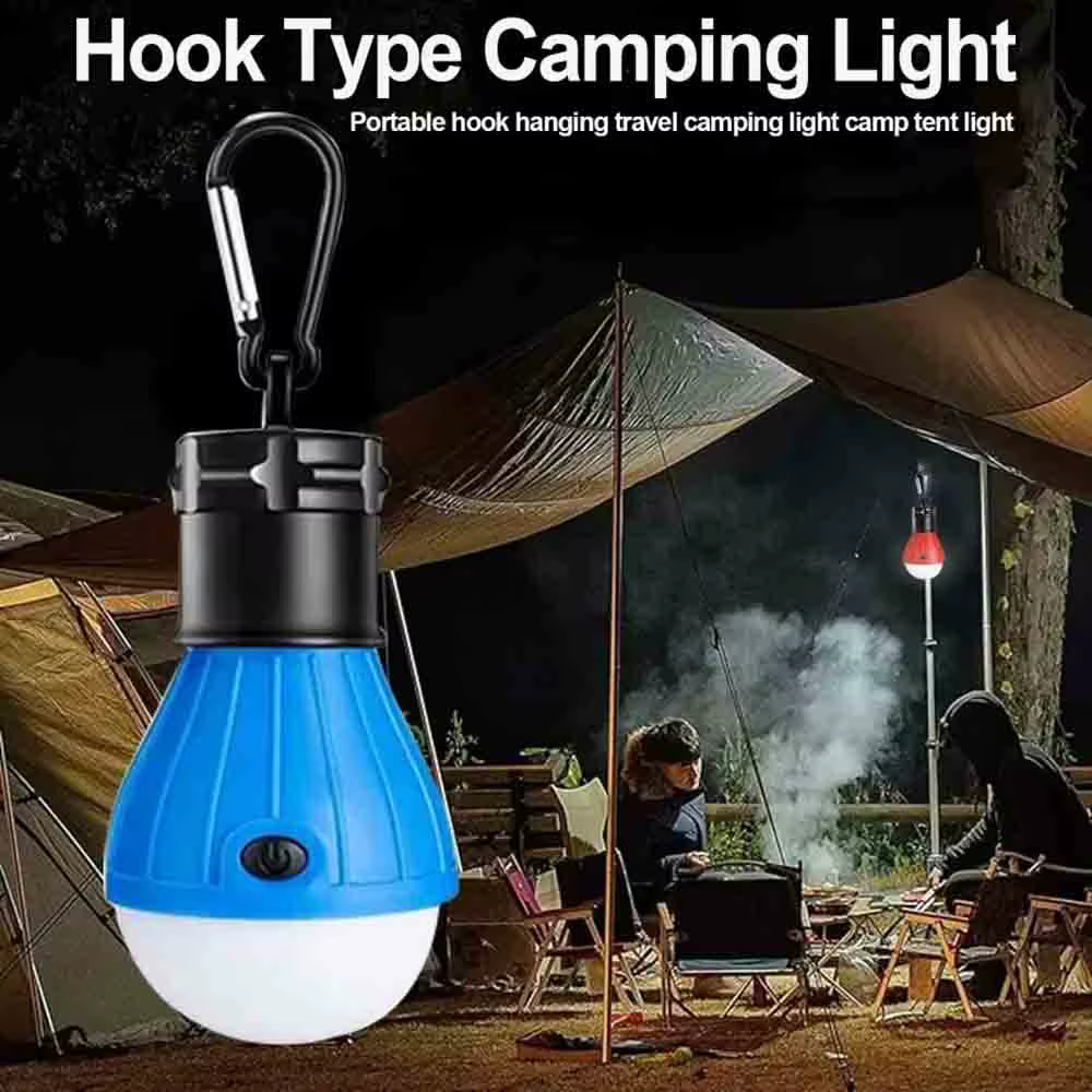 Lampe de camping portable d'extérieur avec crochet, lampe de tente super lumineuse pour la randonnée, les voyages, le parc et les situations d'urgence