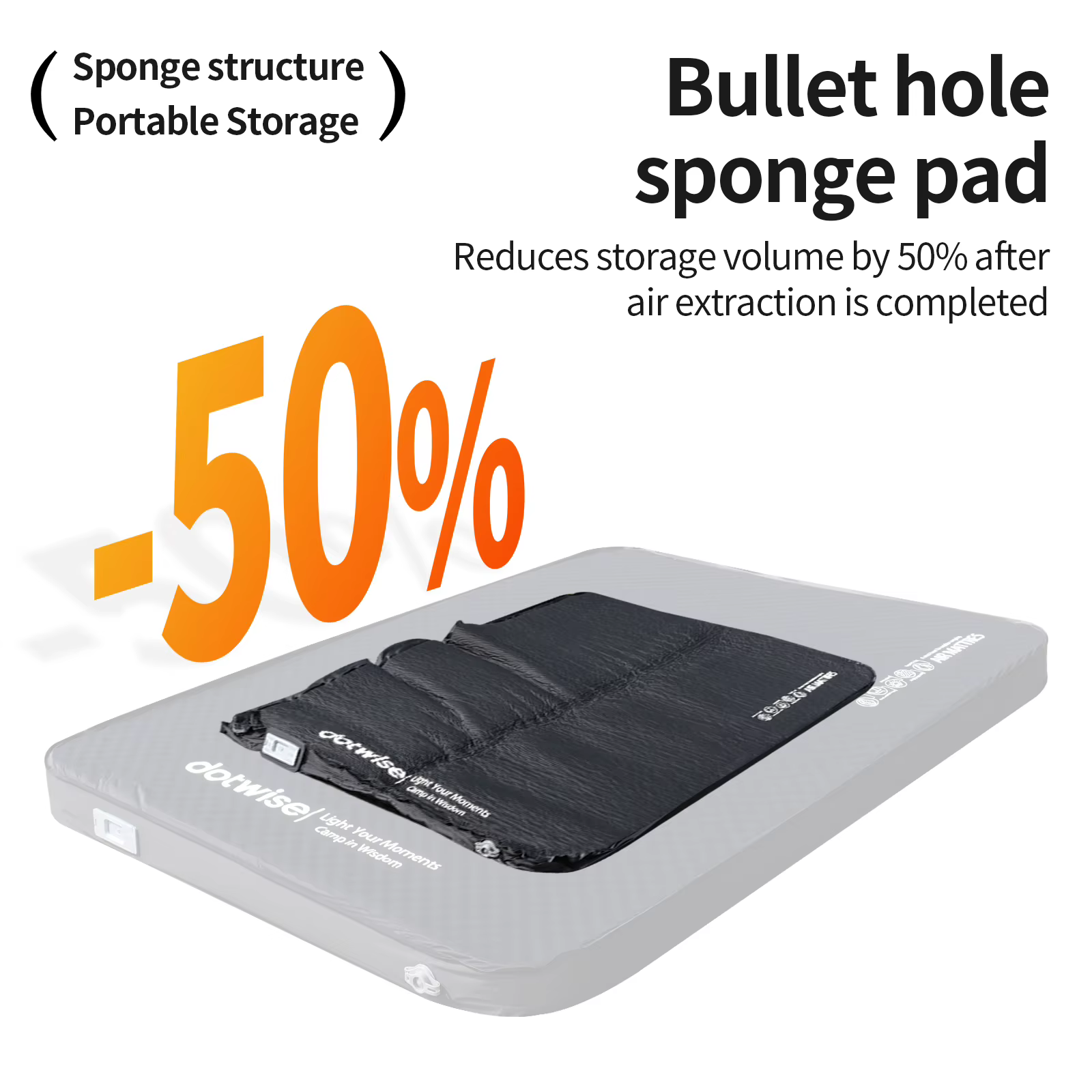 Matelas pneumatique de camping DOTWISE avec pompe intégrée