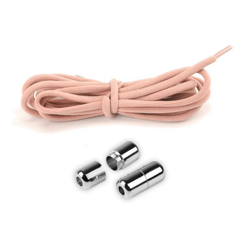 1 paire de lacets de chaussures élastiques demi-cercle sans cravate pour enfants et adultes baskets lacet rapide paresseux lacets de verrouillage en métal corde de chaussure