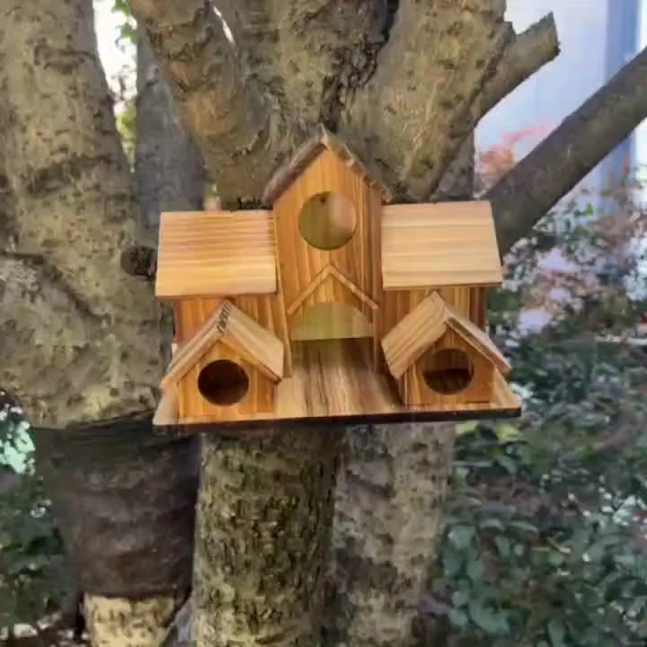 Maison d'oiseaux en bois