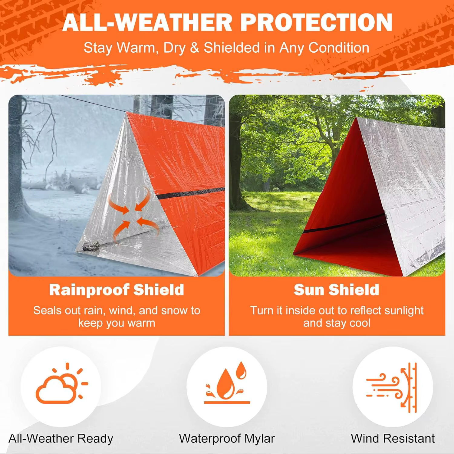 Tente thermique d'urgence en plein air