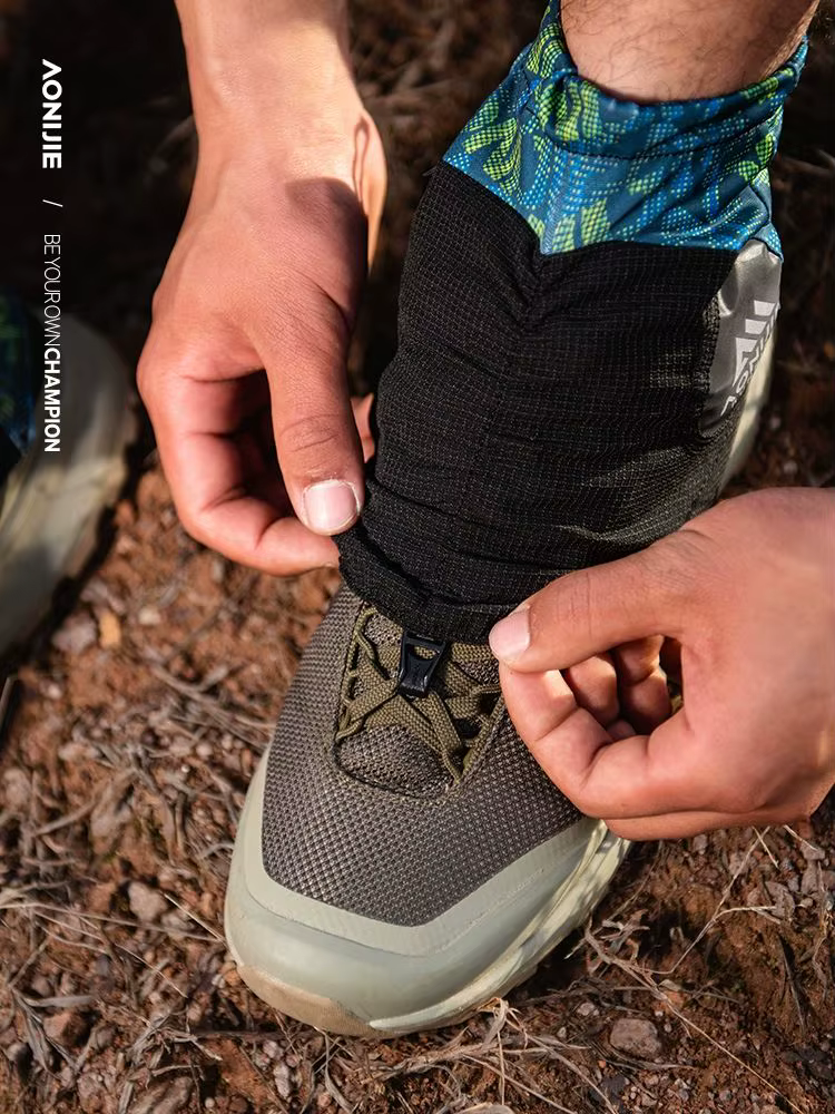 AONIJIE 1 paire de guêtres de course basses réglables couvre-chaussures enveloppants de protection pour hommes femmes randonnée en plein air prévenir la pierre de sable