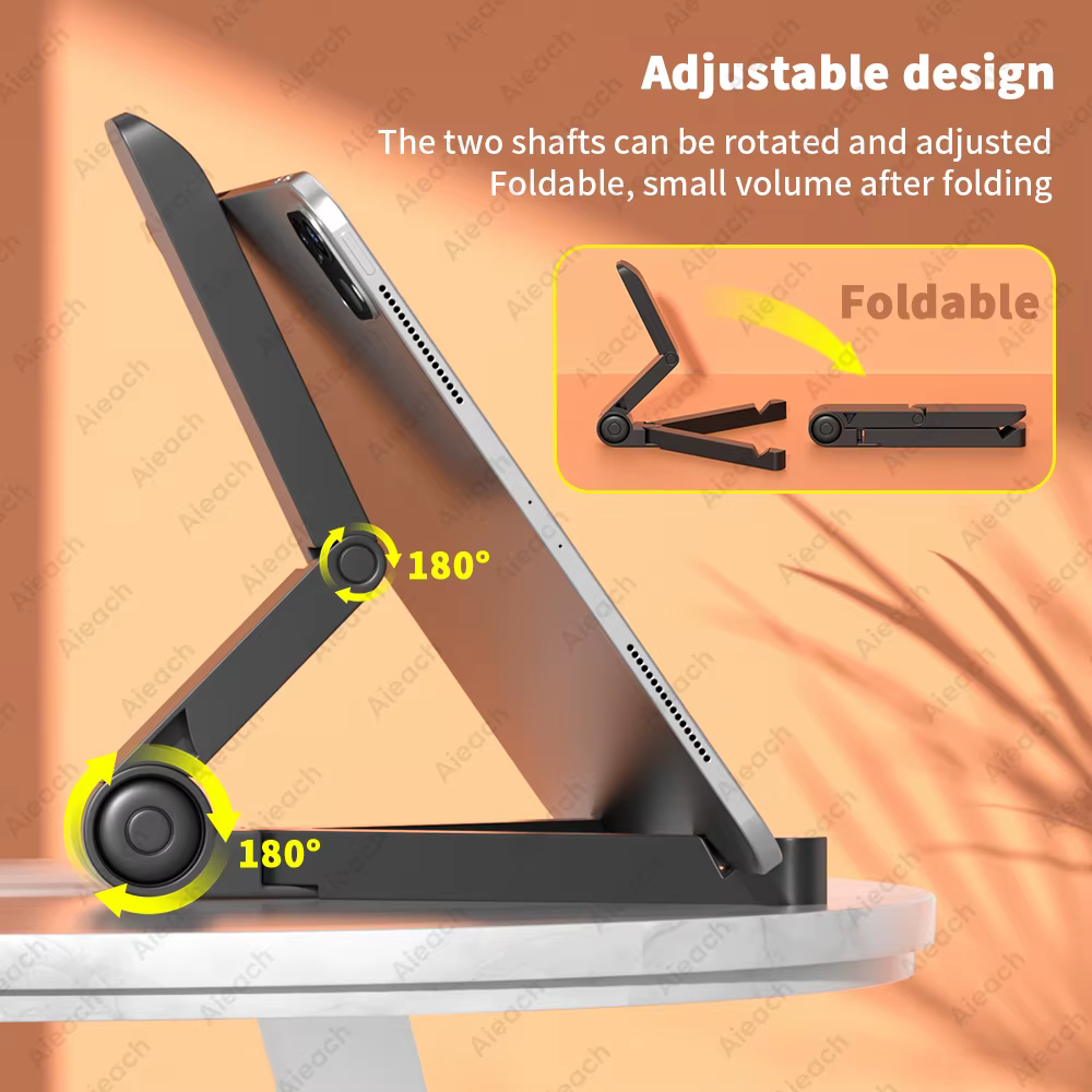 Support de bureau pour tablette 4.7 à 12.9 pouces, support pliable réglable pour tablette pour iPad Xiaomi Samsung support de téléphone portable