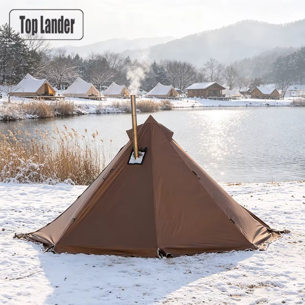 Tente de camping pyramide tipi en nylon 20D pour 1 personne
