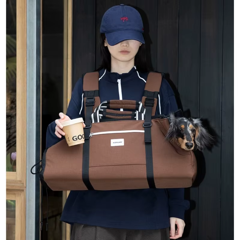 Sac à dos de transport pour chien Teckel extra long 56 cm, avec coussin lombaire et de tête, entrée basse en U, ouverture arrière, poids équilibré, imperméable